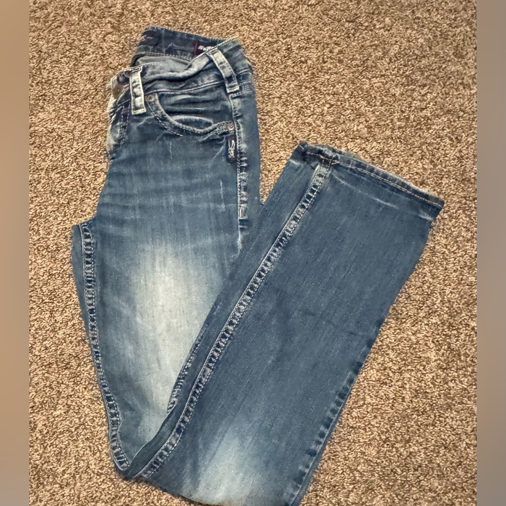 Silver SUKI Mid Slim Bootcut Women's Jeans
